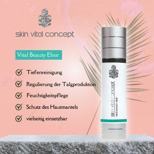 Skin Vital Concept Vital Beauty Elixir
Hochkonzentriertes Elixier mit Antioxidantien und Vitaminen, fördert Regeneration und schützt vor Umweltschäden.